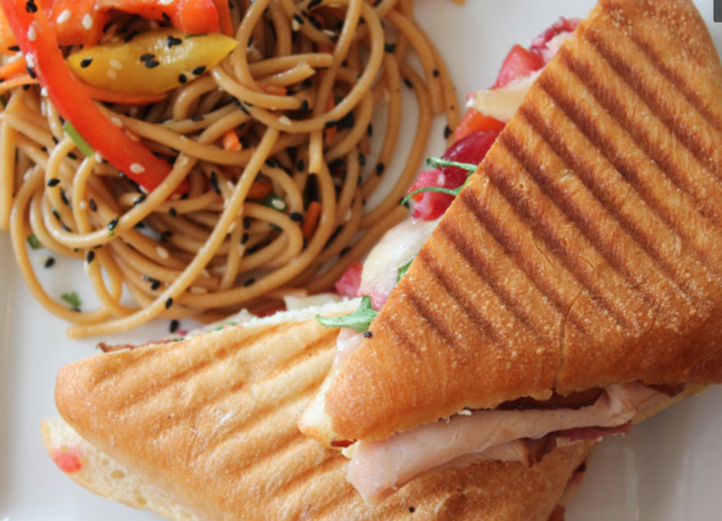 Panini Sandwich with noodles