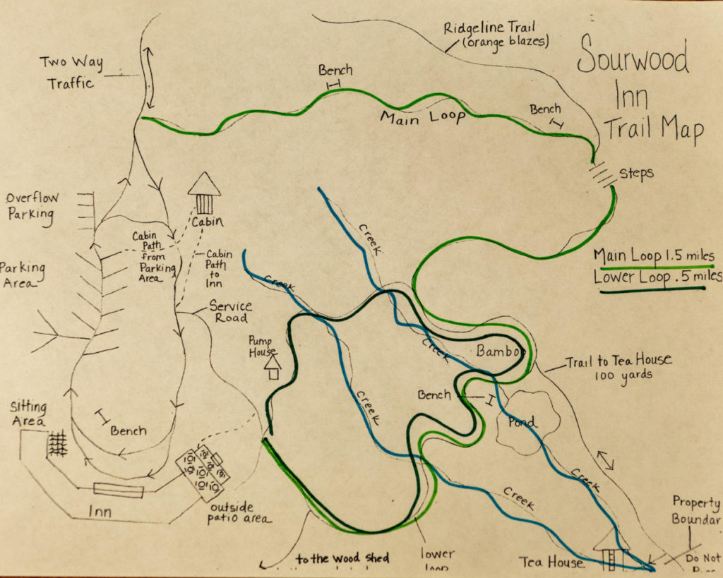Map of the Sourwood Inn trail