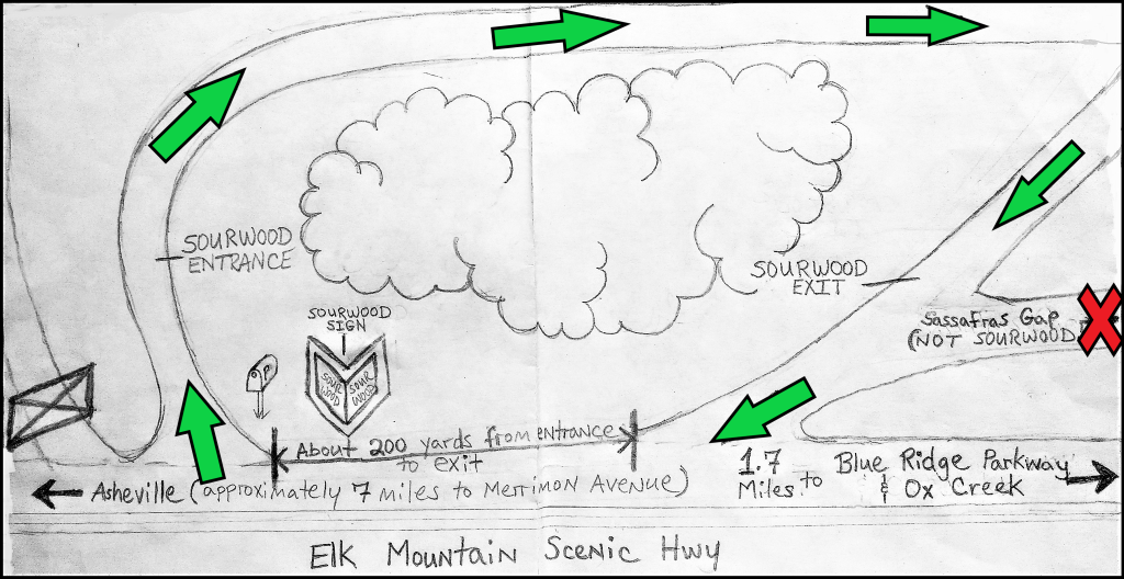 Map of Driveway off of Elk Mountain Scenic Highway