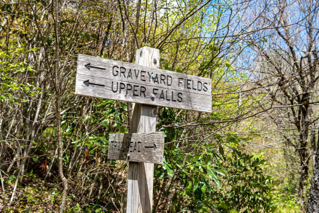 Sign in Graveyard Fields