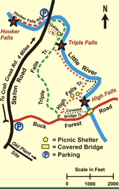 Map of Dupont Forest